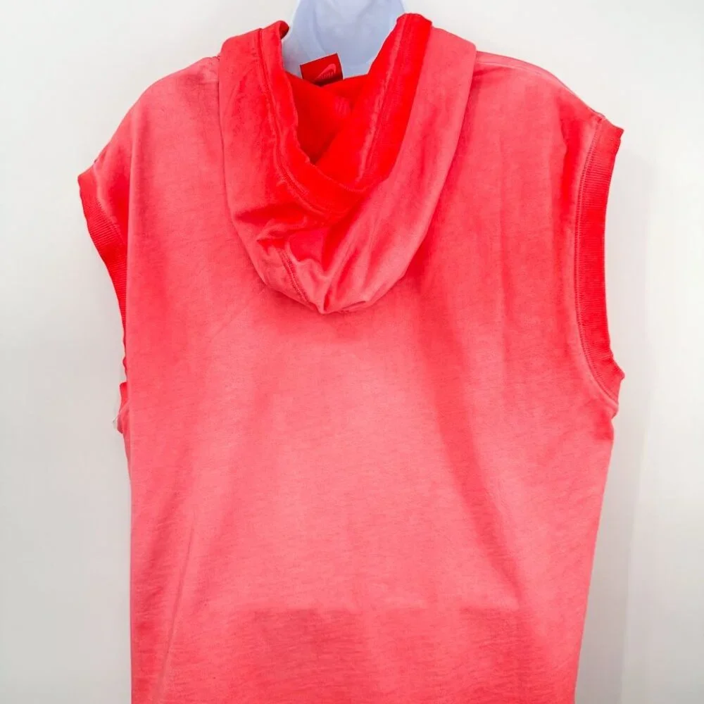 Nike Solstice Sleeveless Hoodie Ombre Pink Graphic Oversized Pullover Top XL - Picture 8 of 12